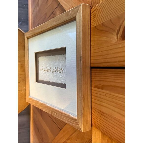 Artwork Art W/ Real Fibers Leaves Petals On Handmade Paper ‘01 Signed - Picture 7 of 14